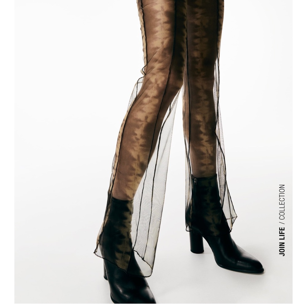 Zara leather heeled ankle boots
